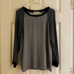 LOFT Women’s Size XS Geometric Print Light-Weight Blouse